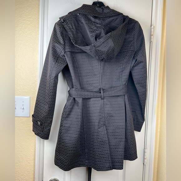 Johnston & Murphy Women Brown Hooded Belted Trench Coat Jacket Size M - Picture 2 of 7